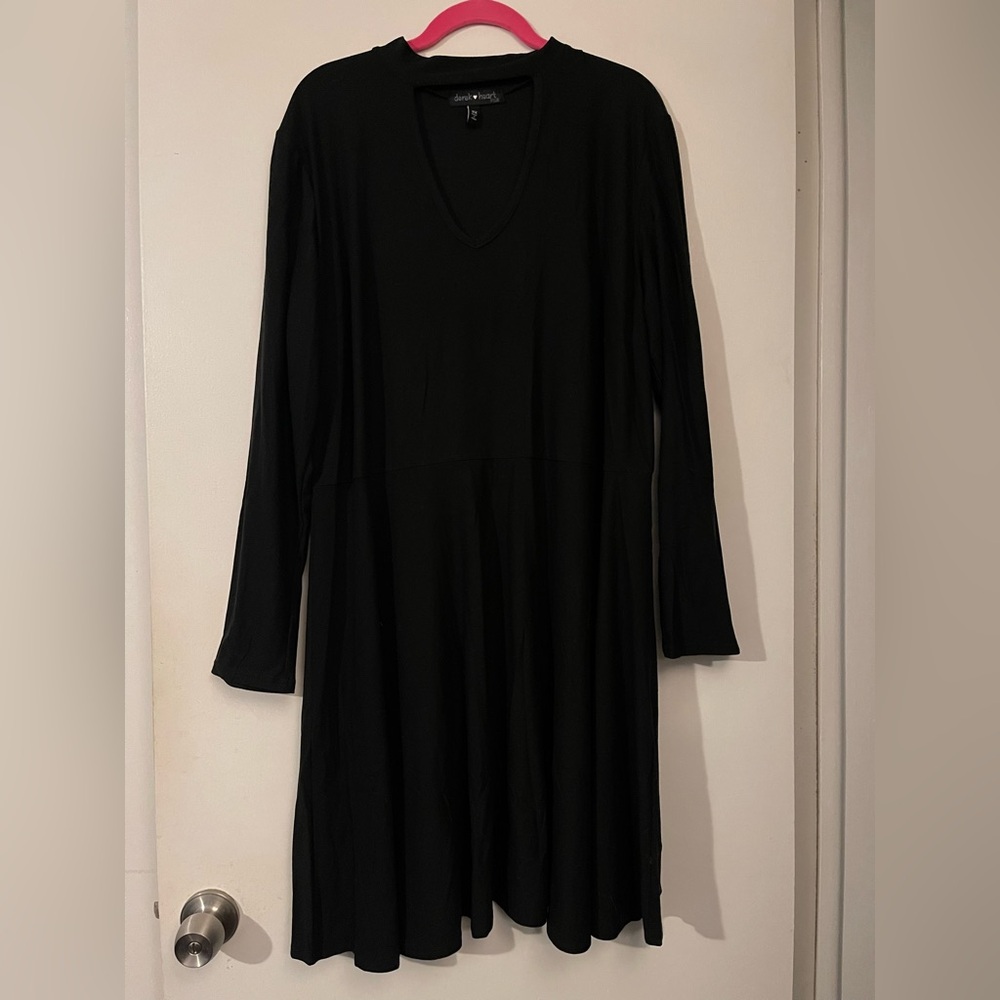 Derek Heart Black Long Sleeve Dress • Women’s 3X • Plus Size Dress